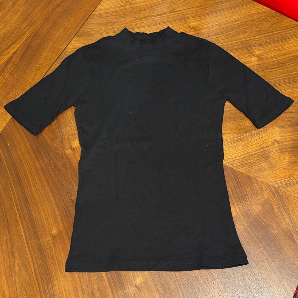 Madewell Black Ribbed Top